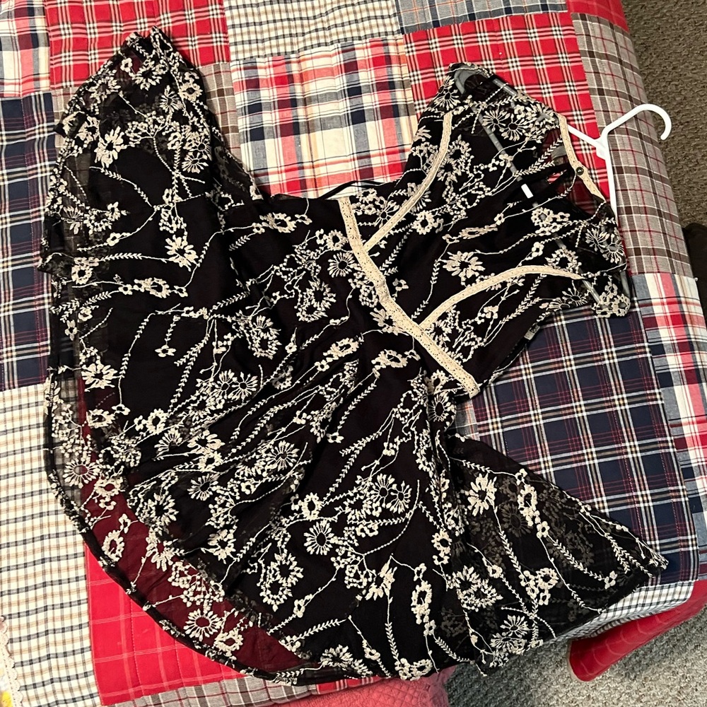 Free People embroidered mesh lace dress